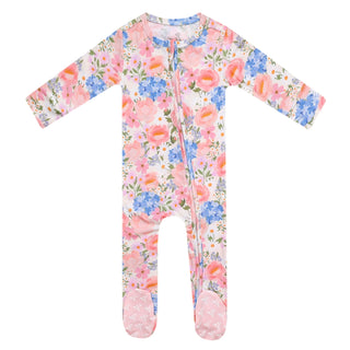 Copper Pearl - Copper Pearl Bamboo Zip-Up Footie | Penelope - Classy Rascals Boutique