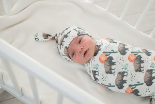 Copper Pearl - Copper Pearl Knit Swaddle Blanket Bison - Classy Rascals Boutique