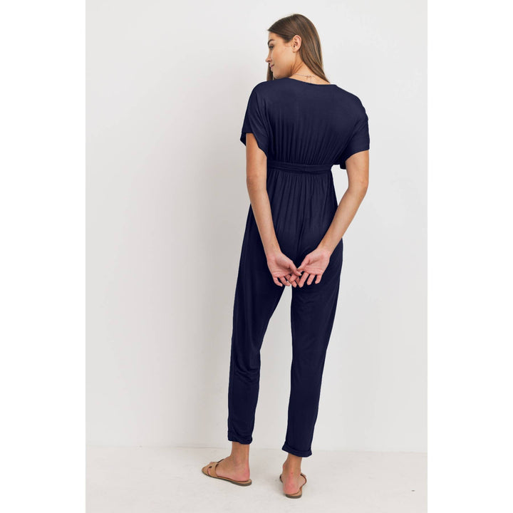 Hello Miz - Dolman Sleeve Nursing Tapered Jumpsuit