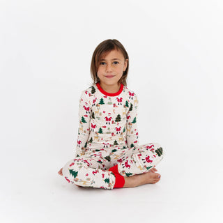 Emerson and Friends - Cozy Christmas Bamboo Long Sleeve Kids Pajama Pants Set