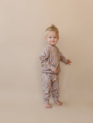Lucky Panda Kids - Jogger Set | Electric Beige
