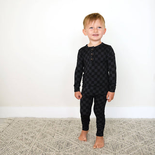 Gigi and Max - Frankie TWO PIECE Bamboo Halloween Checks Outfit