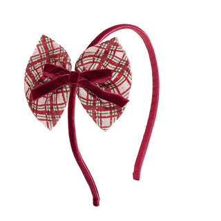 Sweet Wink - Christmas Plaid Layered Bow Headband - Hair Bows