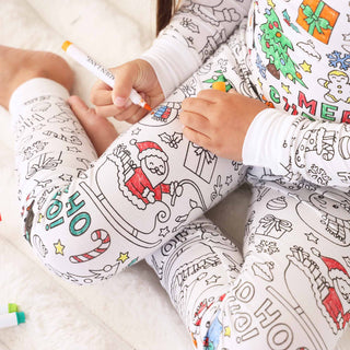 Caden Lane - Colorable Two Piece Pajama Set | Christmas Morning