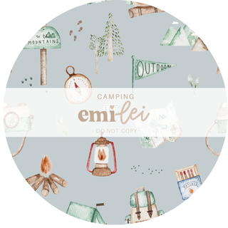 Emi Lei - Bamboo Two Piece Toddler Pajama Set - Camping