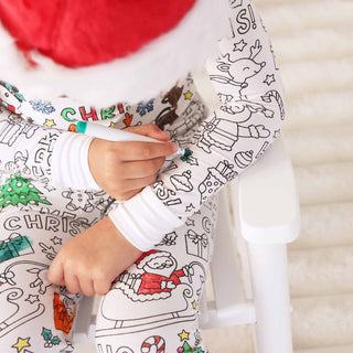 Caden Lane - Colorable Two Piece Pajama Set | Christmas Morning