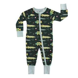 Emerson and Friends - Gone Fishing Bamboo Convertible Footie Romper