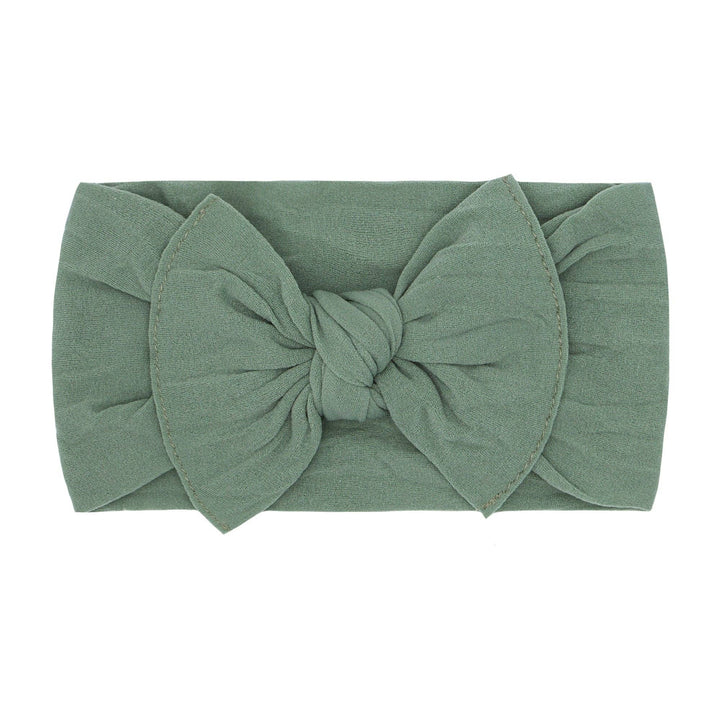 Baby Bling Bows - THE KNOT Soft nylon headband: sage