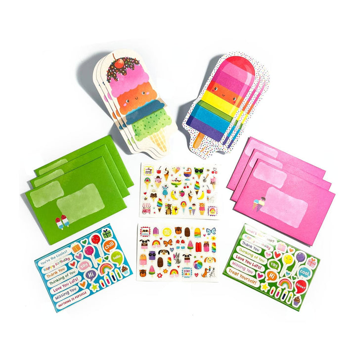 OOLY Tiny Tada! Note Cards & Sticker Set - Sweet Treats