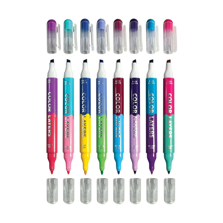 OOLY - Color Layers Double-Ended Layering Markers (Set of 8)