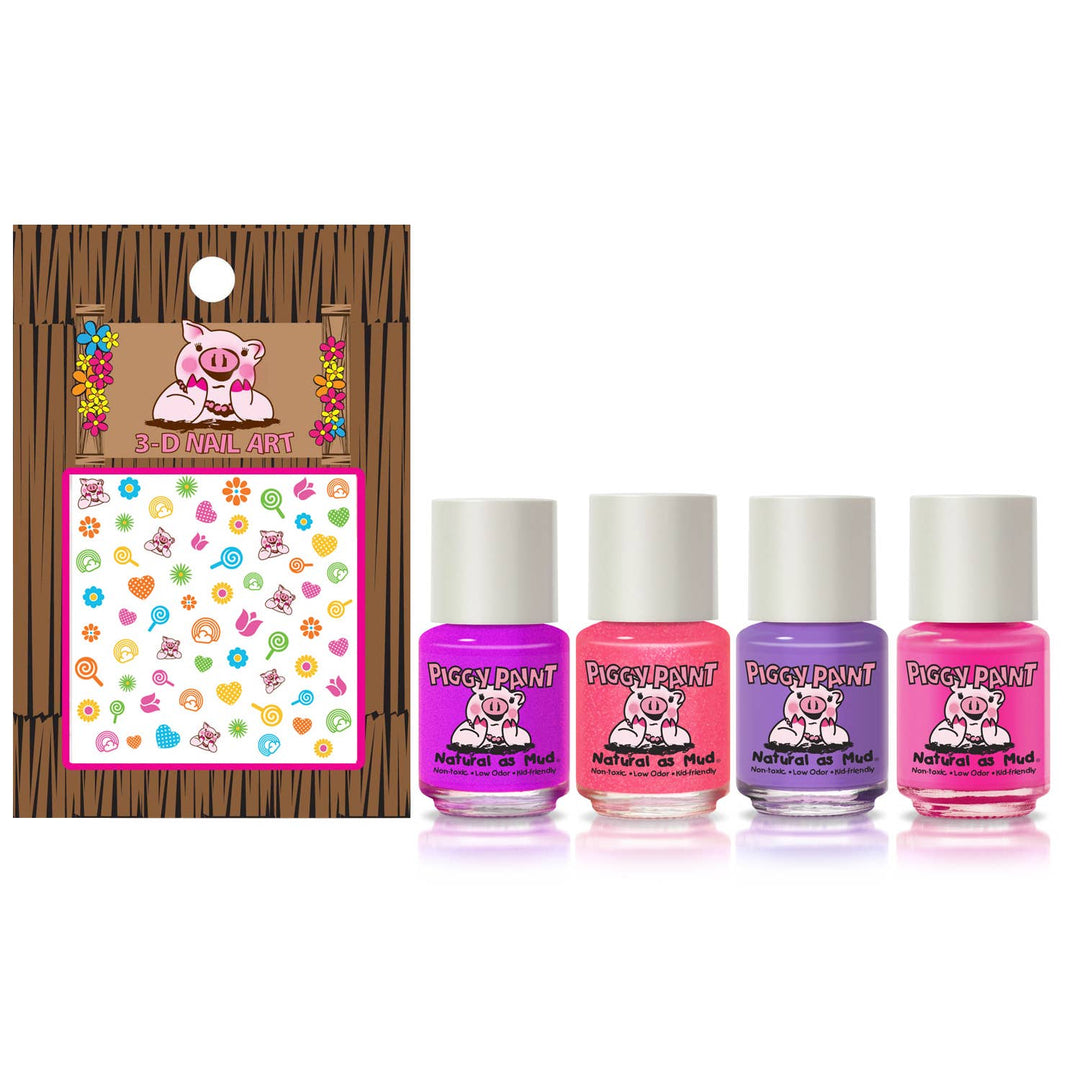 Piggy Paint - 0.25 oz. Swirls And Twirls Polish Sets