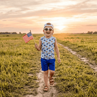 Dreamiere - Dreamiere - 4th of July Sunglasses Basic Tank And Short Set - Classy Rascals Boutique