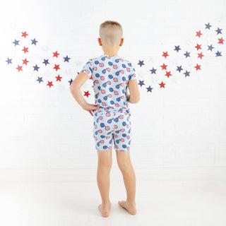 Dreamiere - Dreamiere - 4th of July Sunglasses Short Sleeve and Shorts Two Piece Pajamas Set - Classy Rascals Boutique