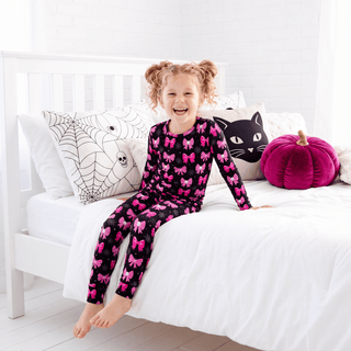 Dreamiere - Dreamiere - Bewitched Bows Two Piece Pajama Set - Classy Rascals Boutique