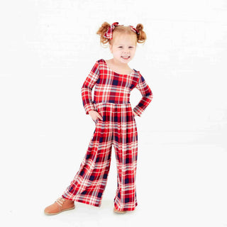 Dreamiere - Dreamiere - Rudolph's Plaid Leggy Romper - Classy Rascals Boutique