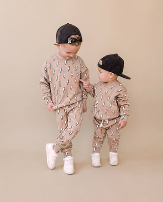 Lucky Panda Kids - Jogger Set | Electric Beige