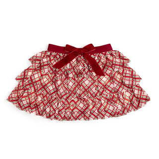 Sweet Wink - Christmas Plaid Bow Tiered Tutu - Kids Boutique Clothing