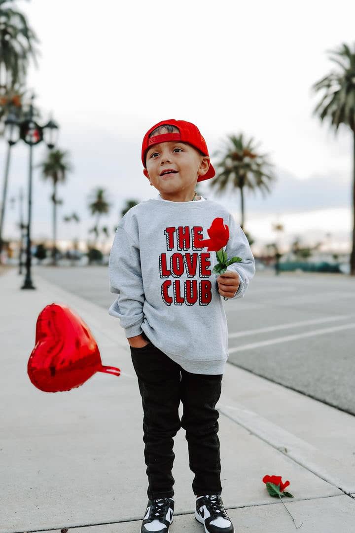 Holland Ave Clothing - The Love Club | Kids Valentines Day Sweatshirt