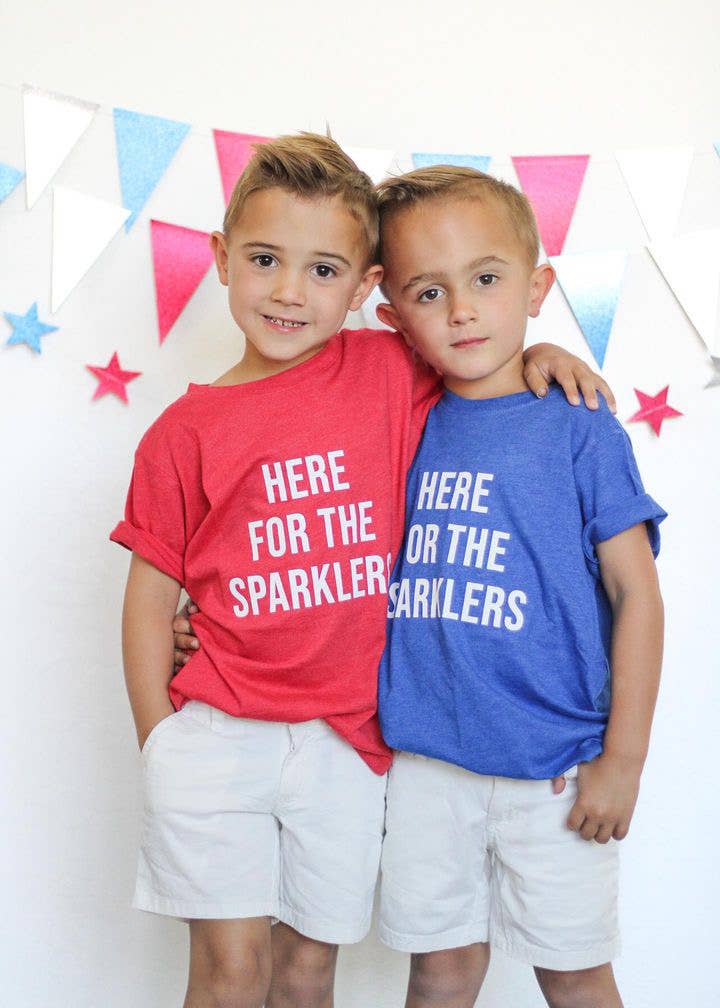 Holland Ave Clothing - Here for the Sparklers | Kids 4th of July Tee
