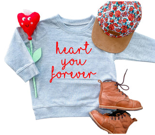 Holland Ave Clothing - Heart You Forever | Girls and Boys Valentines Day Sweatshirt