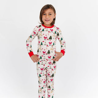 Emerson and Friends - Cozy Christmas Bamboo Long Sleeve Kids Pajama Pants Set