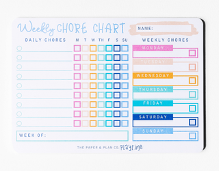 The Paper and Plan Co. - Playtime Pad®  Weekly Chore Chart