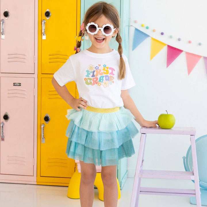 Sweet Wink - Aqua Petal Tutu - Dress Up Skirt