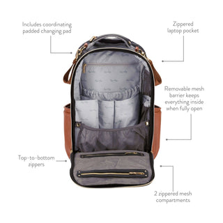 Itzy Ritzy - Boss Plus™ Backpack Diaper Bag Cognac