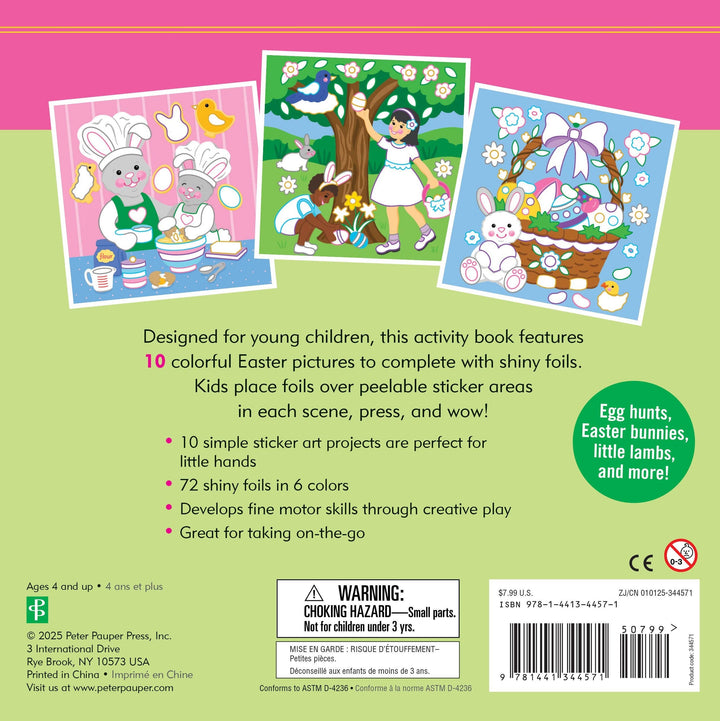 Peter Pauper Press - Color-By-Foil Sticker Book - Easter