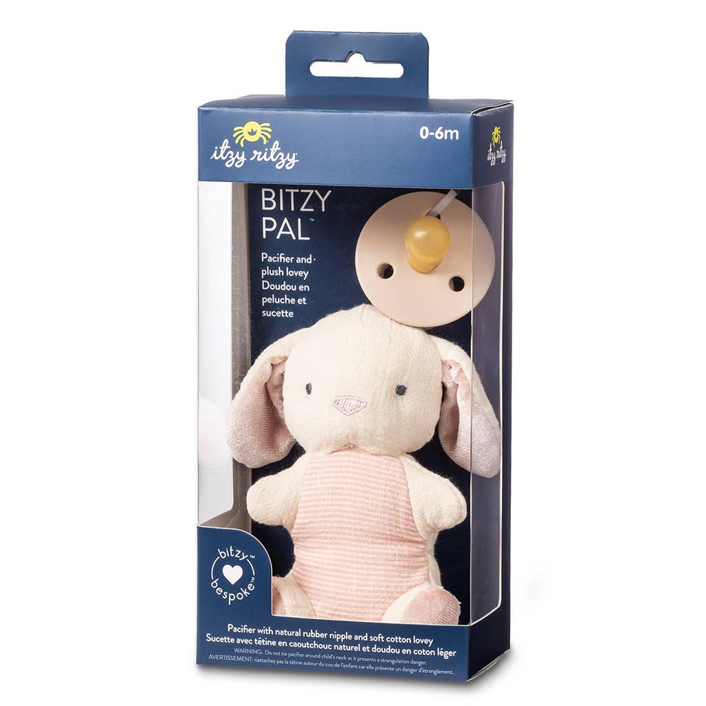 Itzy Ritzy - Bitzy Pal Bunny Natural Rubber Pacifier & Stuffed Animal