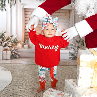 Gigi and Max - Belle Bows RUFFLE ZIP Christmas Bamboo Baby One Piece Outfit