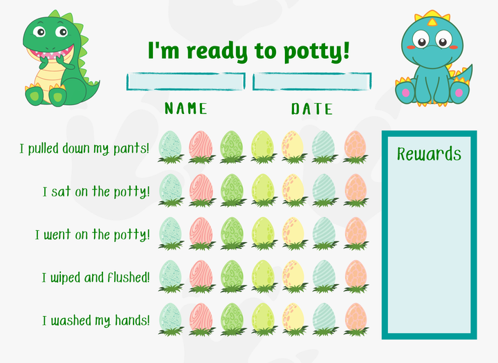 Green Distributors LLC - Dinosaur Potty Training Kit with Zero Waste Stickers