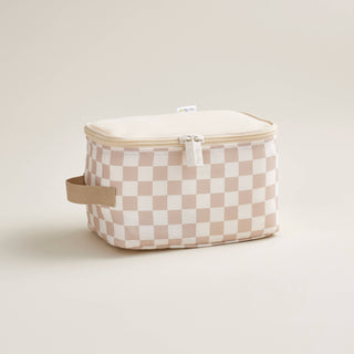 Itzy Ritzy - Pack Like a Boss™ Packing Cubes  Taupe Checkerboard