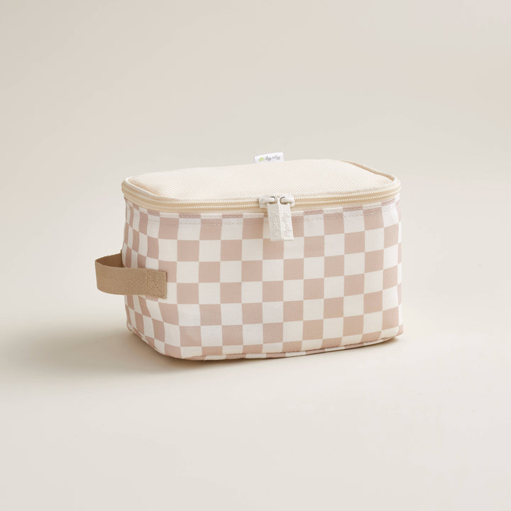 Itzy Ritzy - Taupe Checkerboard Pack Like a Boss™ Packing Cubes