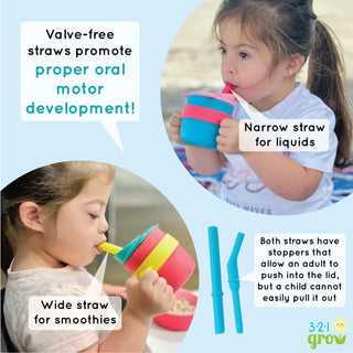 321 Grow - 321 Grow Easy Learn Silicone Drink & Snack Set - Grape