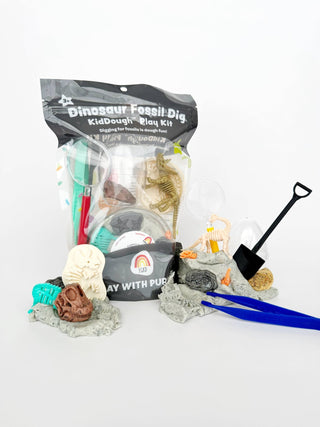Earth Grown KidDoughs (KidDoughs by EGKD) - Earth Grown KidDoughs - Dinosaur Fossil Dig KidDough Play Kit - Classy Rascals Boutique