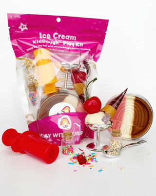 Earth Grown KidDoughs (KidDoughs by EGKD) - Earth Grown KidDoughs - Ice Cream Sundae KidDough Play Kit - Classy Rascals Boutique