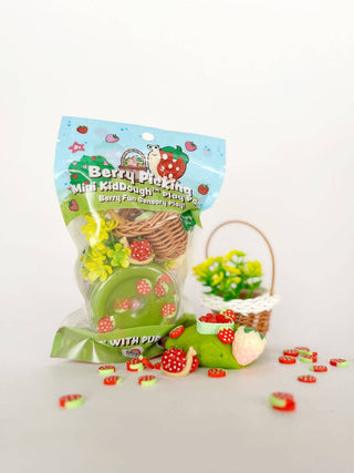 Earth Grown KidDoughs (KidDoughs by EGKD) - Earth Grown KidDoughs (KidDoughs by EGKD) - Berry Picking Mini Play Pack - Classy Rascals Boutique
