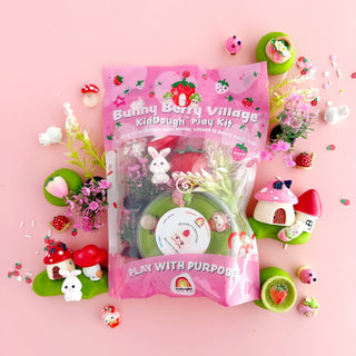 Earth Grown KidDoughs (KidDoughs by EGKD) - Earth Grown KidDoughs (KidDoughs by EGKD) - Bunny Berry Village KidDough Play Kit - Classy Rascals Boutique