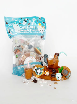 Earth Grown KidDoughs (KidDoughs by EGKD) - Earth Grown KidDoughs (KidDoughs by EGKD) - Cat Cafe KidDough Play Kit - Classy Rascals Boutique