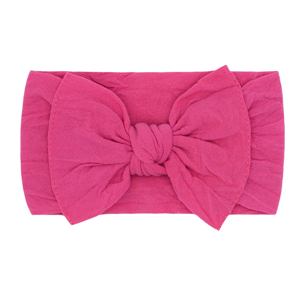 Baby Bling Bows - THE KNOT Soft nylon headband: hot pink