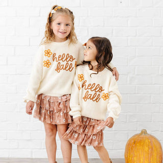 Sweet Wink - Ditsy Fall Floral Printed Tiered Tutu