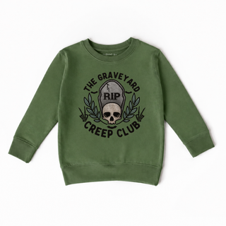 Holland Ave Clothing - Graveyard Club | Kids Fall + Halloween Sweatshirt