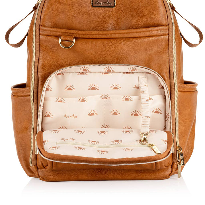 Itzy Ritzy - Cognac Boss Plus™ Backpack Diaper Bag