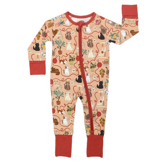 Emerson and Friends - Emerson and Friends Cats Meow Bamboo Baby Pajamas | Convertible Sleeper - Classy Rascals Boutique