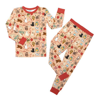 Emerson and Friends - Emerson and Friends Cats Meow Bamboo Kids Pajamas | Toddler & Big Kid Sleep Set - Classy Rascals Boutique