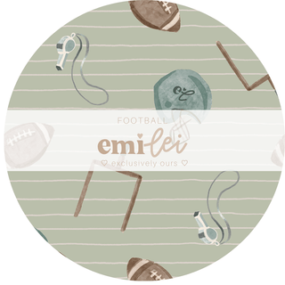 Emi Lei - Emi Lei - Bamboo Long Sleeve Henley Romper - Football - Classy Rascals Boutique