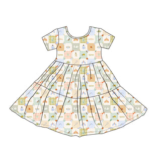 Emi Lei - Emi Lei - Ribbed Bamboo Short Sleeve Twirl Dress | Bugs - Classy Rascals Boutique