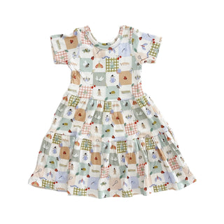 Emi Lei - Emi Lei - Ribbed Bamboo Short Sleeve Twirl Dress | Bugs - Classy Rascals Boutique