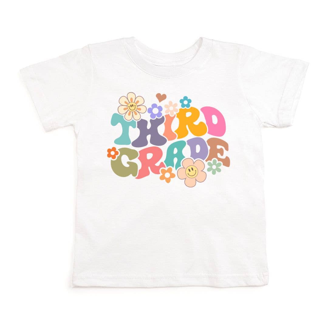 Sweet Wink - Third Grade Retro Short Sleeve T-Shirt - Back To School